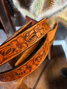38” Floral Tooled Belt